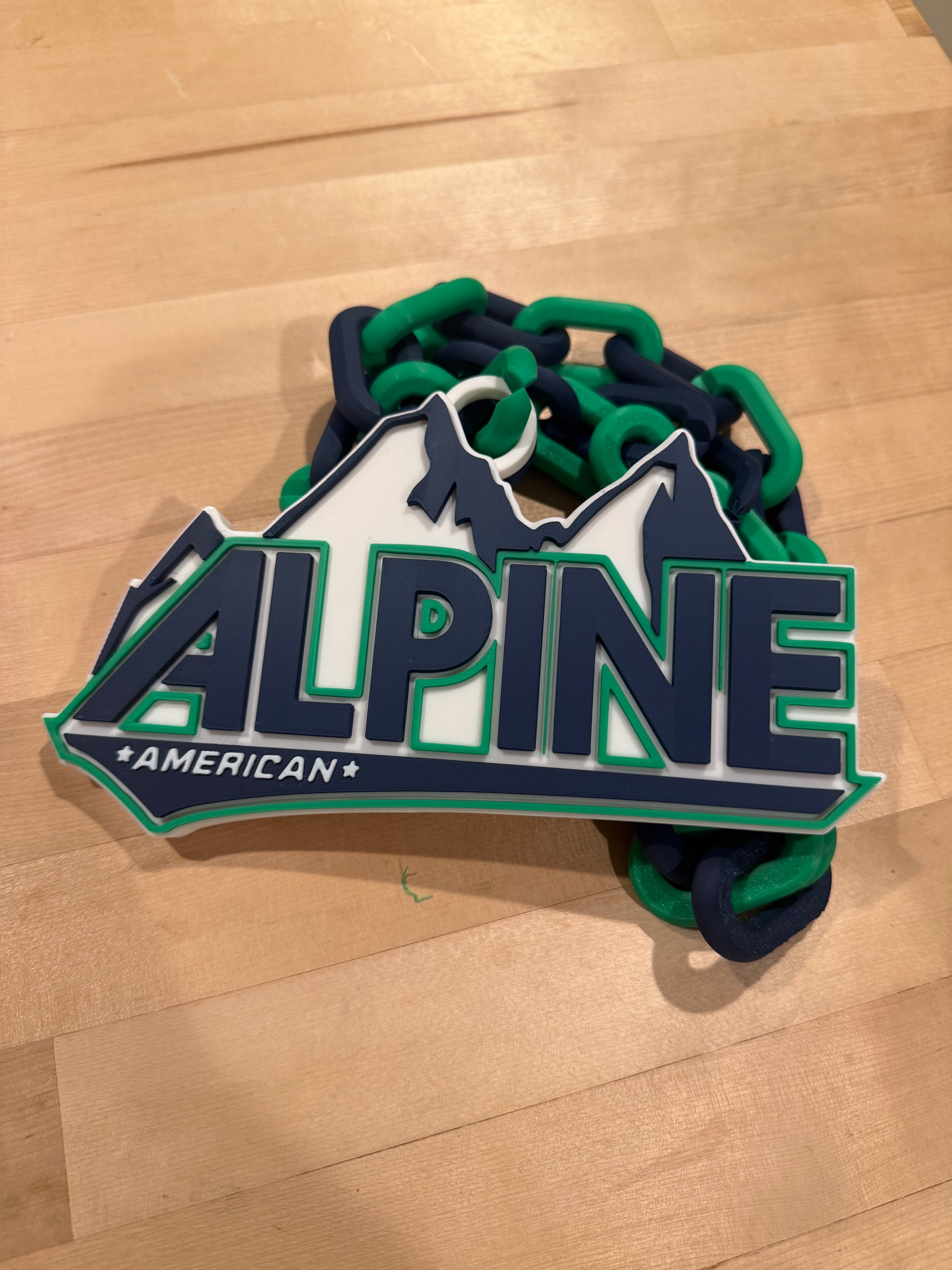 Custom 3D Printed Sports Chain, Any Team Logo