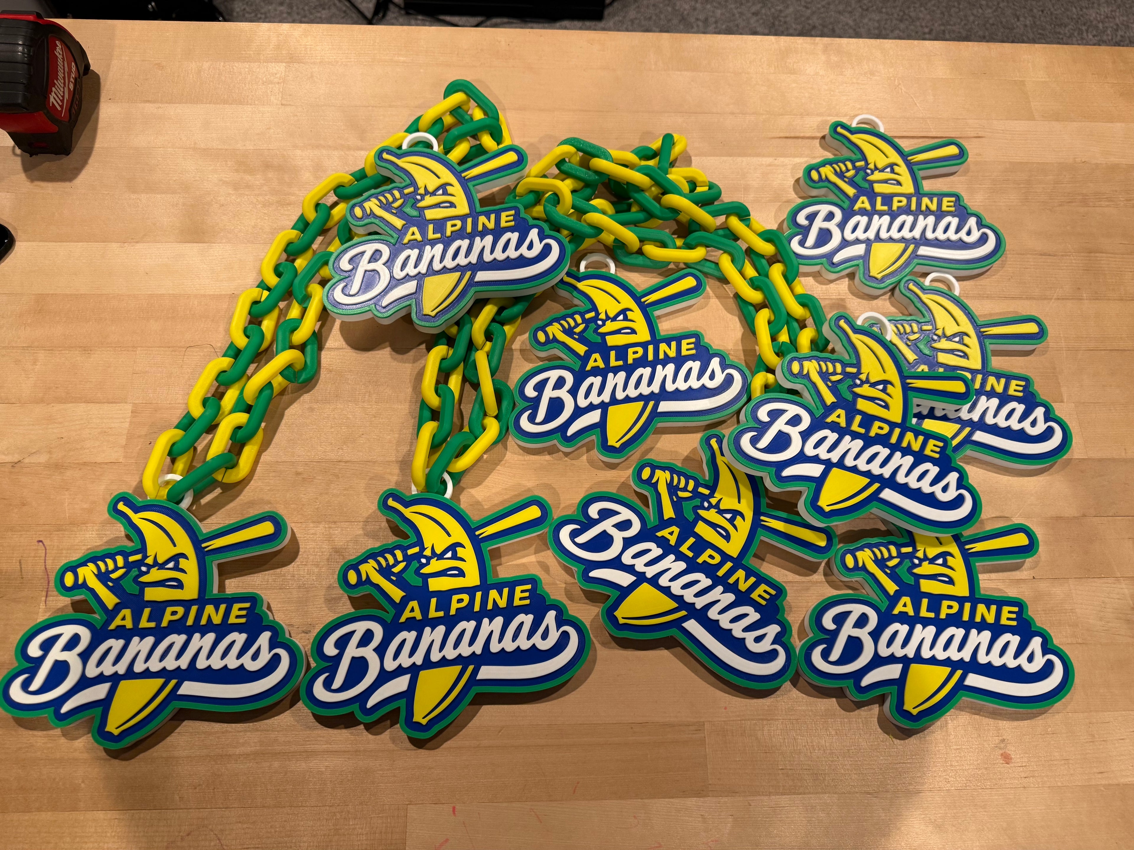 Custom 3D Printed Sports Chain, Any Team Logo