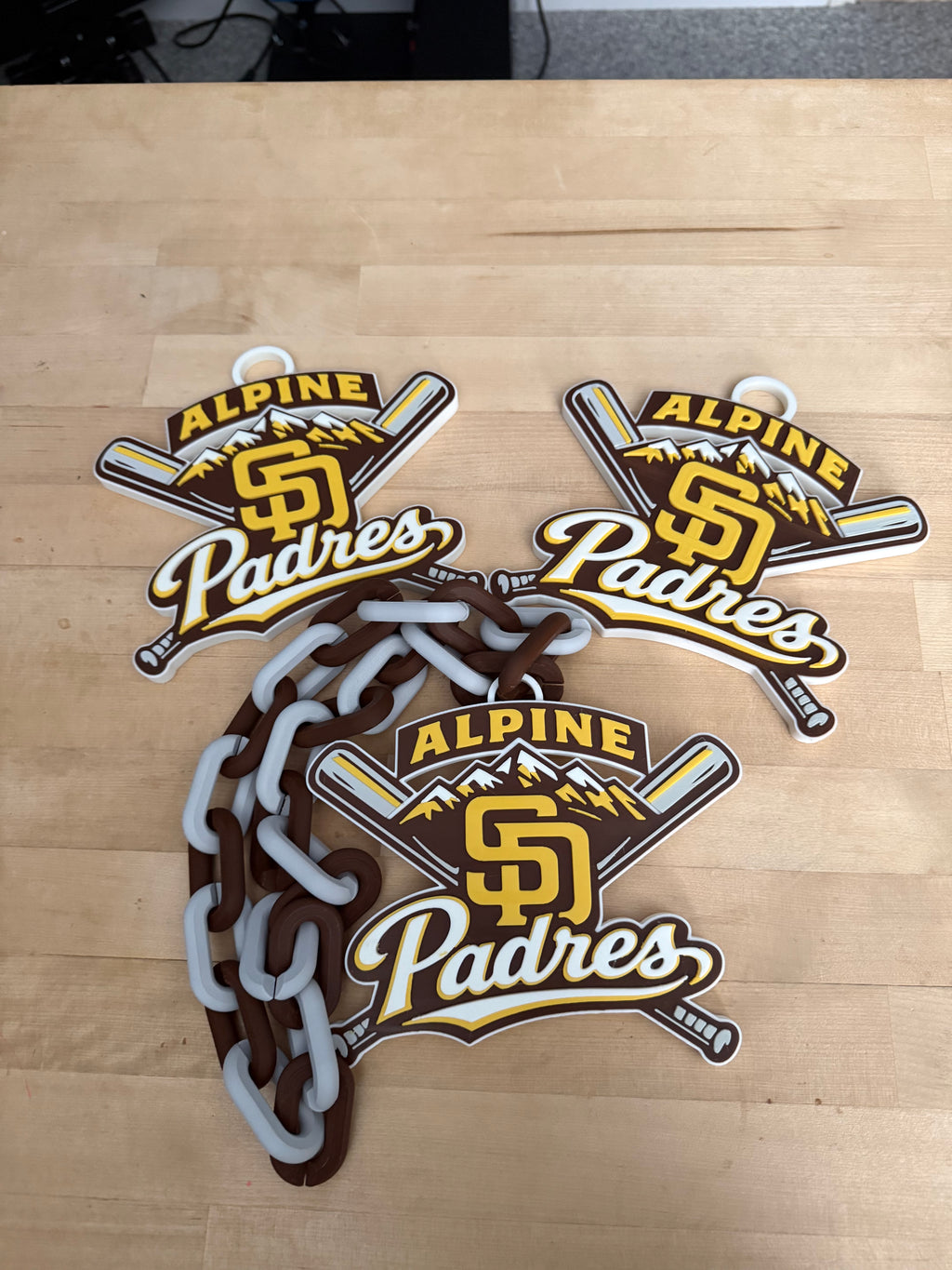 Custom 3D Printed Sports Chain, Any Team Logo