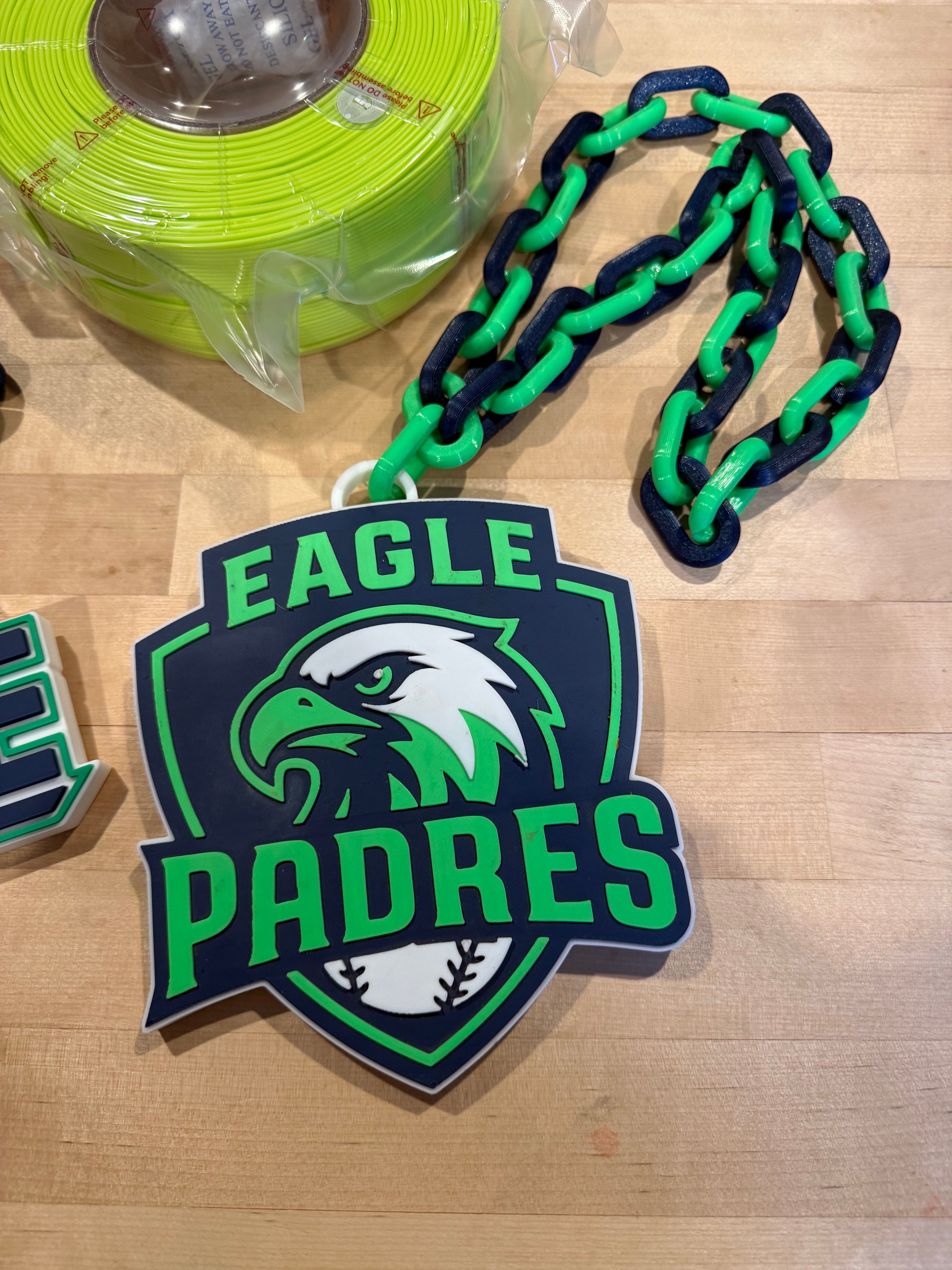Custom 3D Printed Sports Chain, Any Team Logo